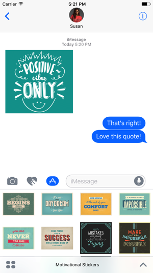 Motivational Stickers for iMessage Chat 