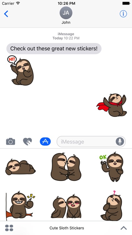 Cute Sloth Stickers