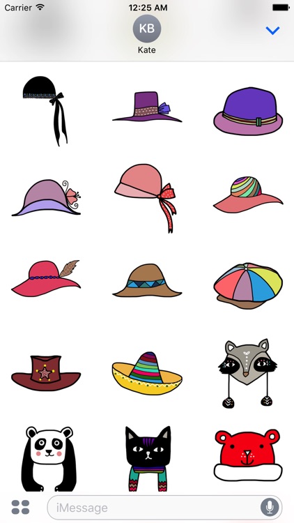 Doodle Hat Stickers by StiPia