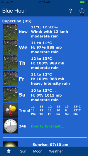 Blue Hour, Sun, Moon, Weather(圖5)-速報App