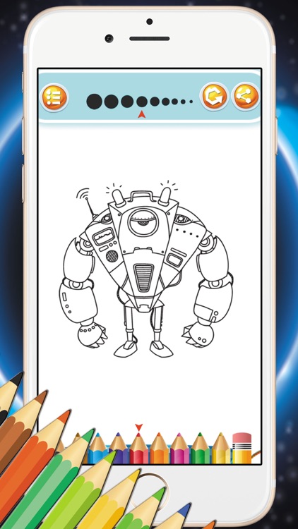 Robot Coloring Book Game For Kids