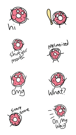 Funny Donut sticker pack - cute food stickers(圖4)-速報App