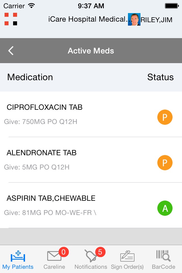 iCare EHR screenshot 4