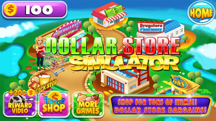 Supermarket Dollar Store Cashier - Kids Fun Games