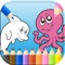 "Looking free painting toddler game with sea animals