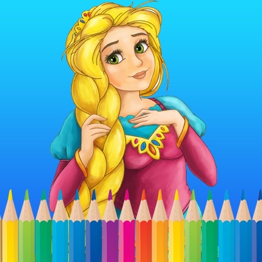 Princess Coloring Book for Adults and Kids Games iOS App