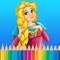 Princess Coloring Book for Adults and Kids Games
