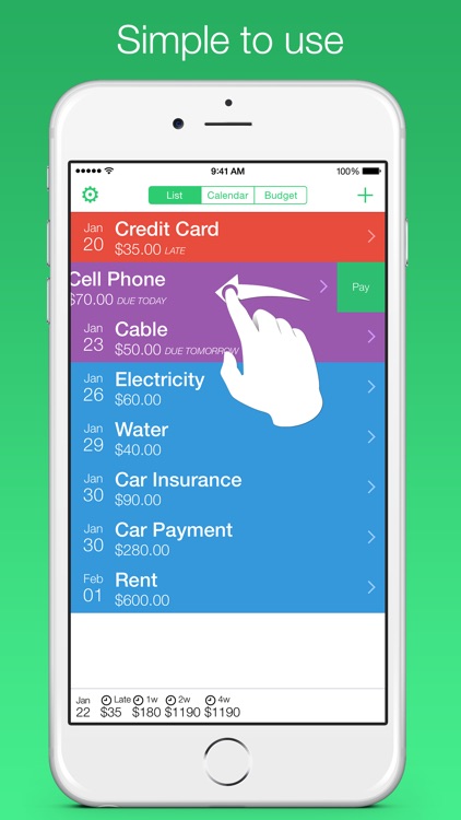Jitto - bill reminder & budget manager screenshot-3