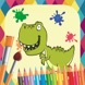 Dinossauros para pintar - livro de colorir, desenh