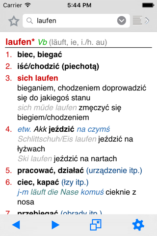 Niemiecko-polski słownik kieszonkowy Lingea screenshot 2