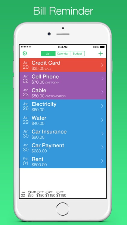 Jitto - bill reminder & budget manager screenshot-0