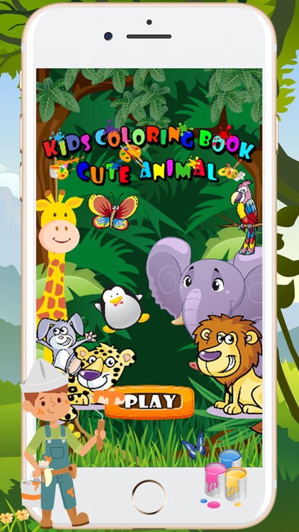 Kids Coloring Book Cute Animal