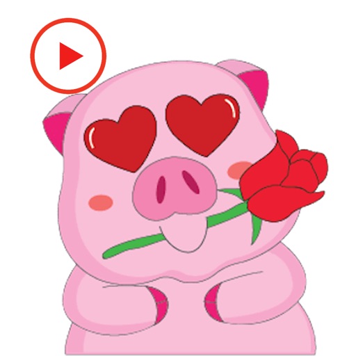 Pig Animated Love icon