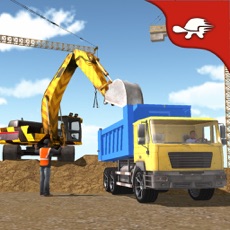 Activities of City Construction Excavator Crane & Truck Driving