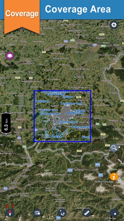 Chiemsee Lake offline nautical chart for boaters