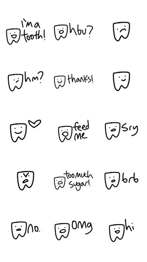 Tooth sticker - funny emoji stickers for iMessage(圖3)-速報App