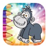 Coloring Page Gorilla Game Educational