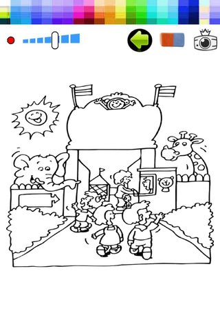 Zoo Animals Coloring Book - Finger Paint Book screenshot 2