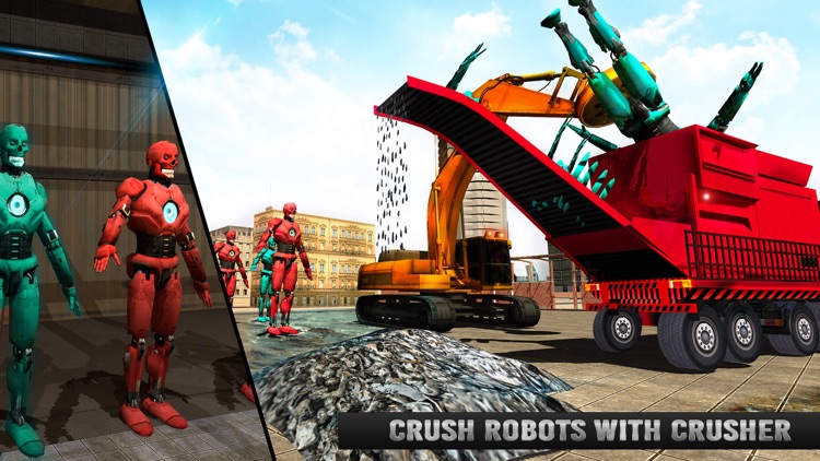 Futuristic Robot Crusher Crane