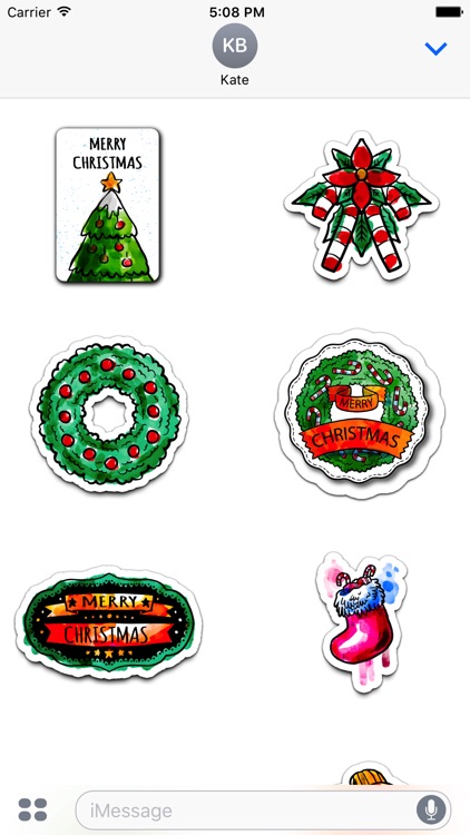 Watercolor Christmas Stickers Vol. 3