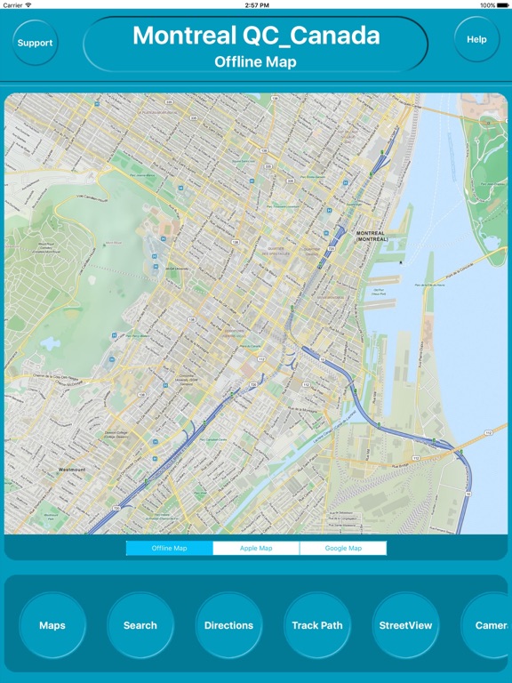 Montreal QC Canada Offline City Maps Navigation iPad Montreal QC Canada Offline City Maps Navigation iPad