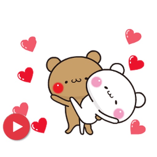 Animated Love Story Of Bears Stickers