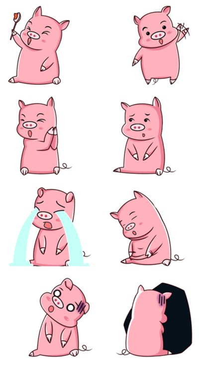 Pinky Pig Stickers screenshot-4