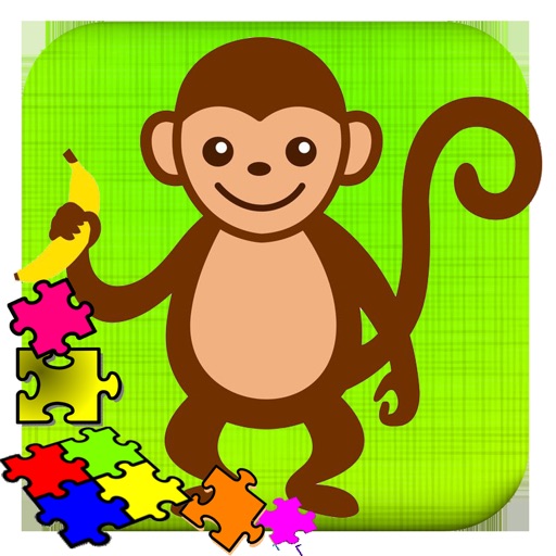 Animals Monkey King Jigsaw For Kids Puzzle Icon