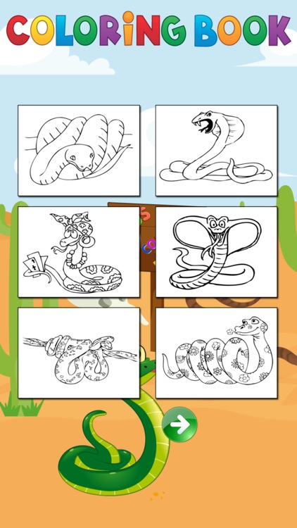 Snake drawings Coloring books For Kids screenshot-3