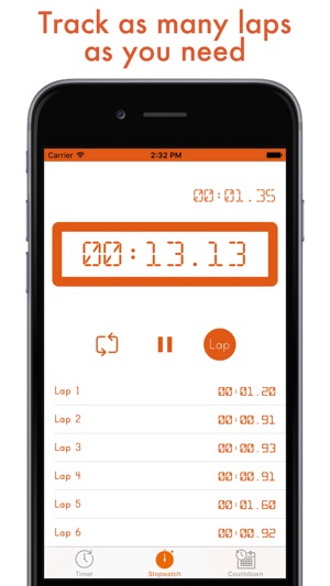 Chrono MAX - timer, stopwatch & countdown together(圖1)-速報App