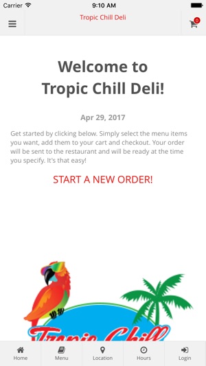 Tropic Chill Deli App Orders