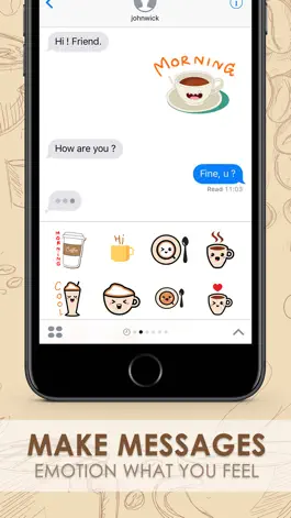 Game screenshot Coffee Stickers for iMessage by ChatStick apk