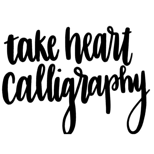 Take Heart Calligraphy Stickers