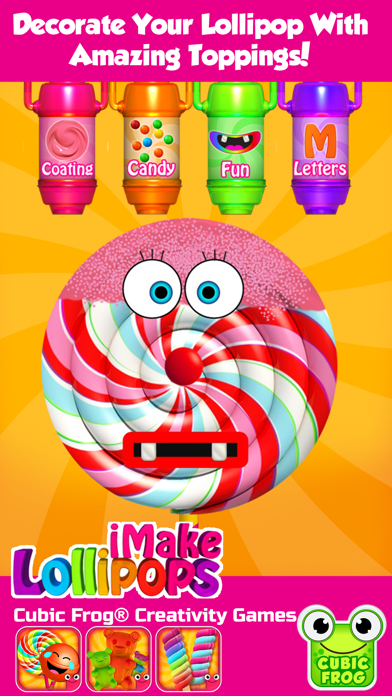 iMake Lollipops-Fun Lollipop Maker by Cubic Frog Apps Candy Factory To Design and Decorate Your Own Sweet or Sour Colorful Dum Dum and Swirl Whirly Rainbow Pop Suckers Desserts With Different Yummy Flavors Screenshot 3