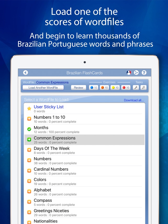 Learn Brazilian FlashCards for iPad(圖5)-速報App