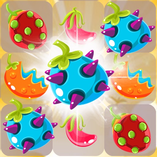 Fruits splash monster icon