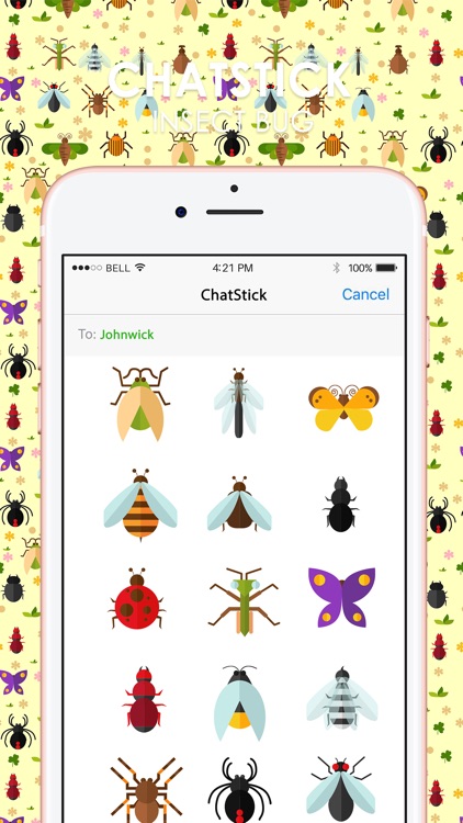 A set of colorful flat insect bug By ChatStick