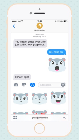 Grey Squirrel Emojis(圖1)-速報App