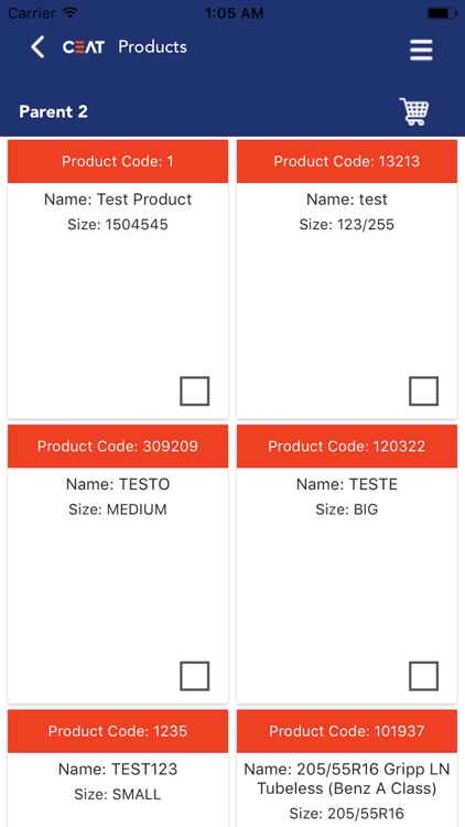 CEAT quick order app