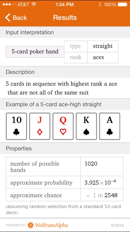 Wolfram Gaming Odds Reference App