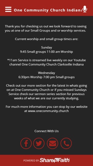 One Community Church Indiana(圖3)-速報App