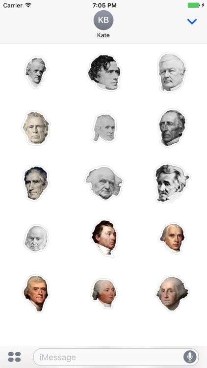 Face of Presidents of the USA Stickers