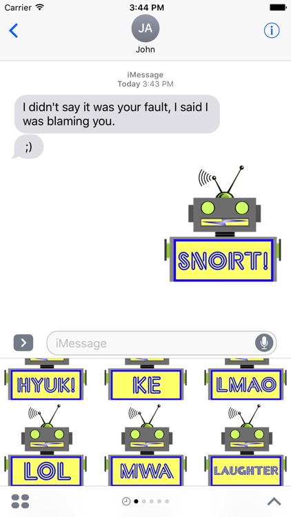 LaughBot: Animated Robot Stickers screenshot-3