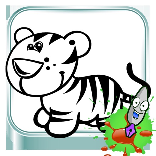 Tiger Coloring Page Colored Illustration 6325902 Vector Art at Vecteezy