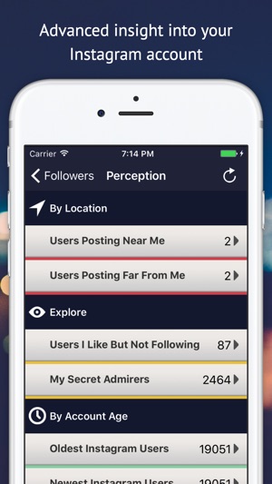 iphone screenshots - apps to follow people on instagram
