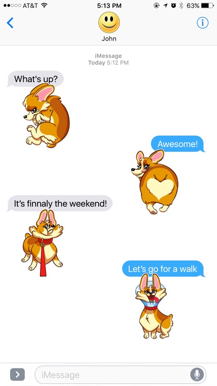 Corgi The Best Friend Stickers