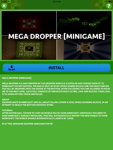 MEGA DROPPER MINIGAME MAPS FOR MINECRAFT PE screenshot 2
