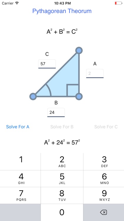 Pythagorean Theorem Calc