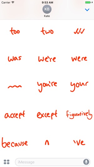 Grammar sticker red pen edit stickers for iMessage(圖3)-速報App