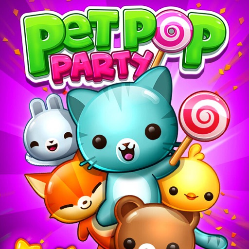 Pet pop match party Icon